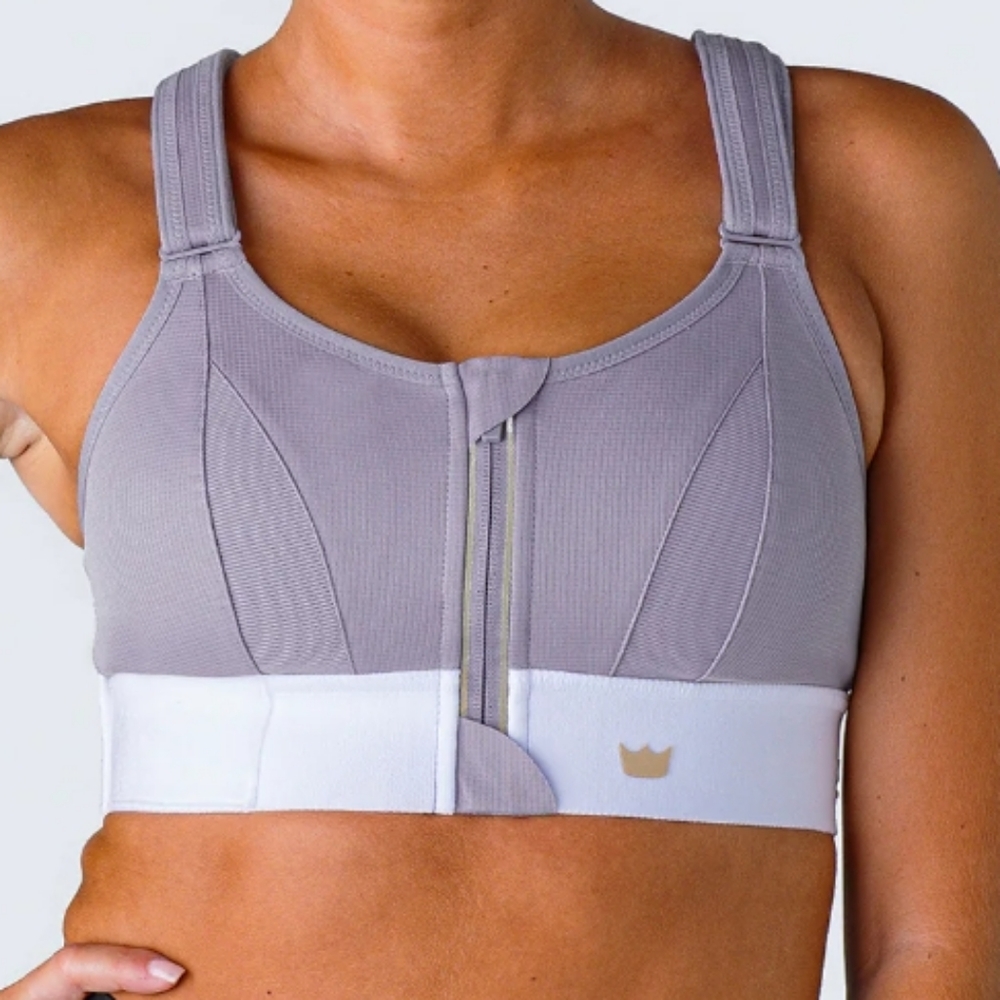 NWOT SheFit Ultimate Sports Bra 3 Luxe Lavender & White